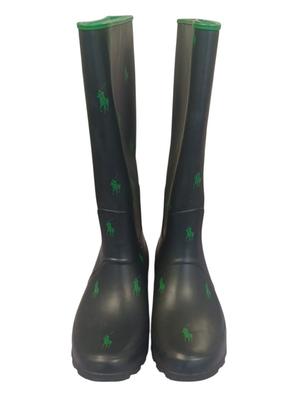 Ralph Lauren Logo Navy Blue  Womens Rain Boots Size 9 - Picture 3 of 11